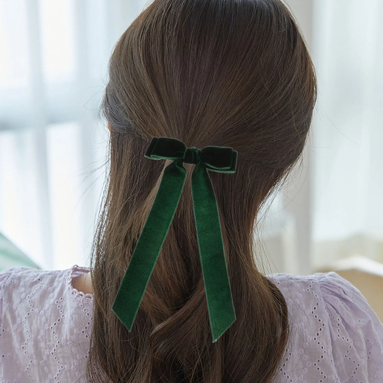 3Pcs 활 모양 헤어 클립 부드러운 공주 스타일 액세서리 파티 결혼식을 위한 ..