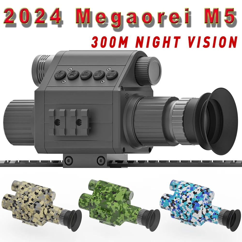 

Megaorei M5 Hunting Camera 940nm IR Night Vision Scope Monocular Attachment 1080P Video Recording 300 Meters Night Vision