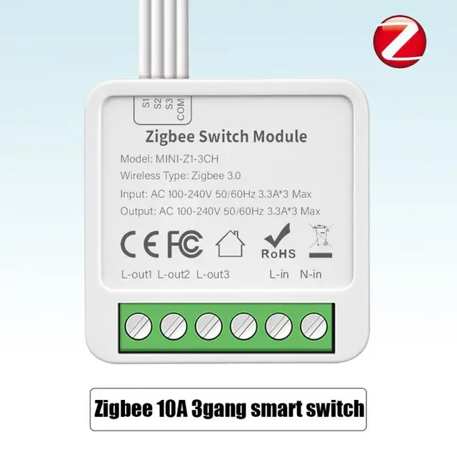 Zigbee 10A 3gang
