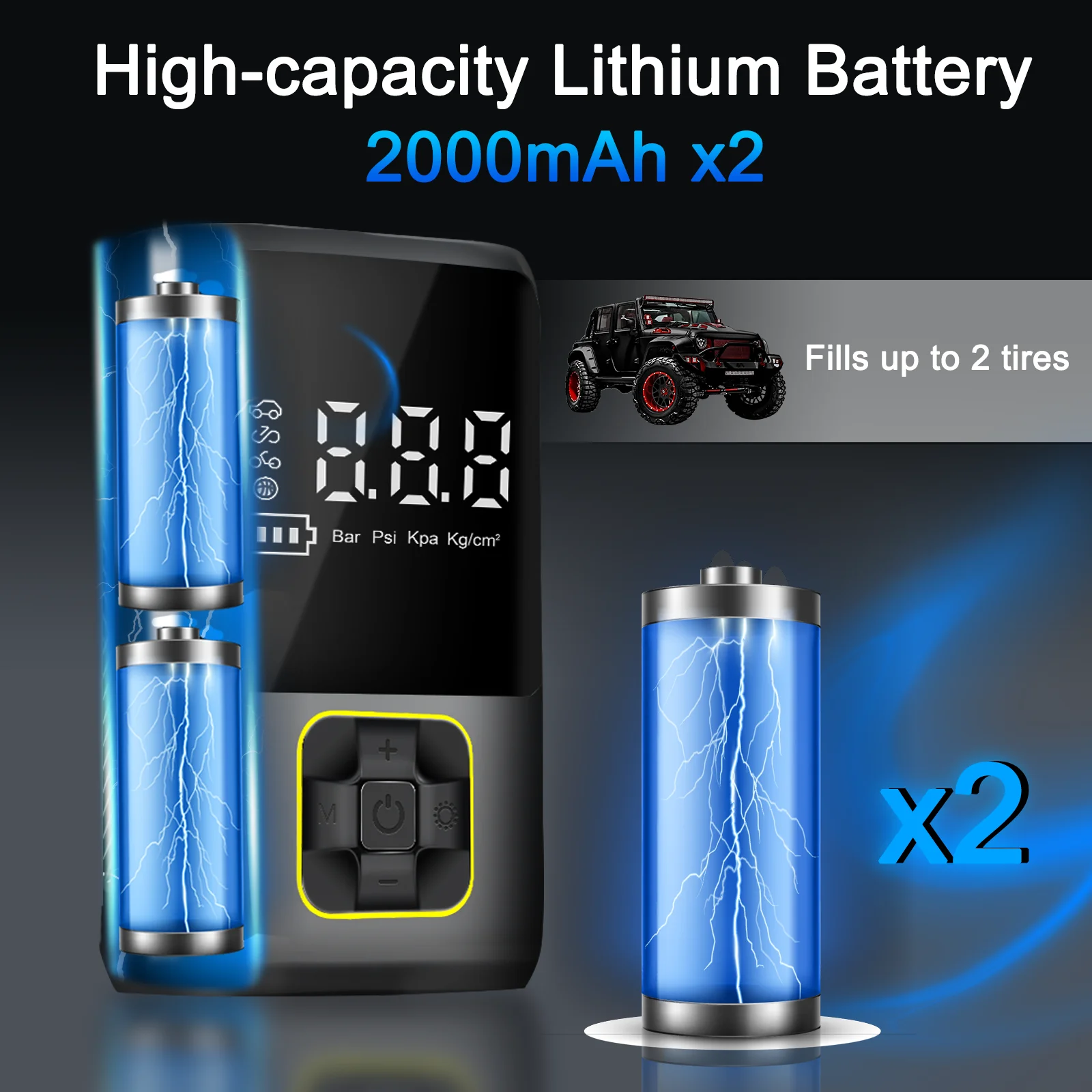 Car Air Pump Portable Air Compressor for Car Motorcycles Bicycle Electric Tire Inflator LCD Digital Display car air pump