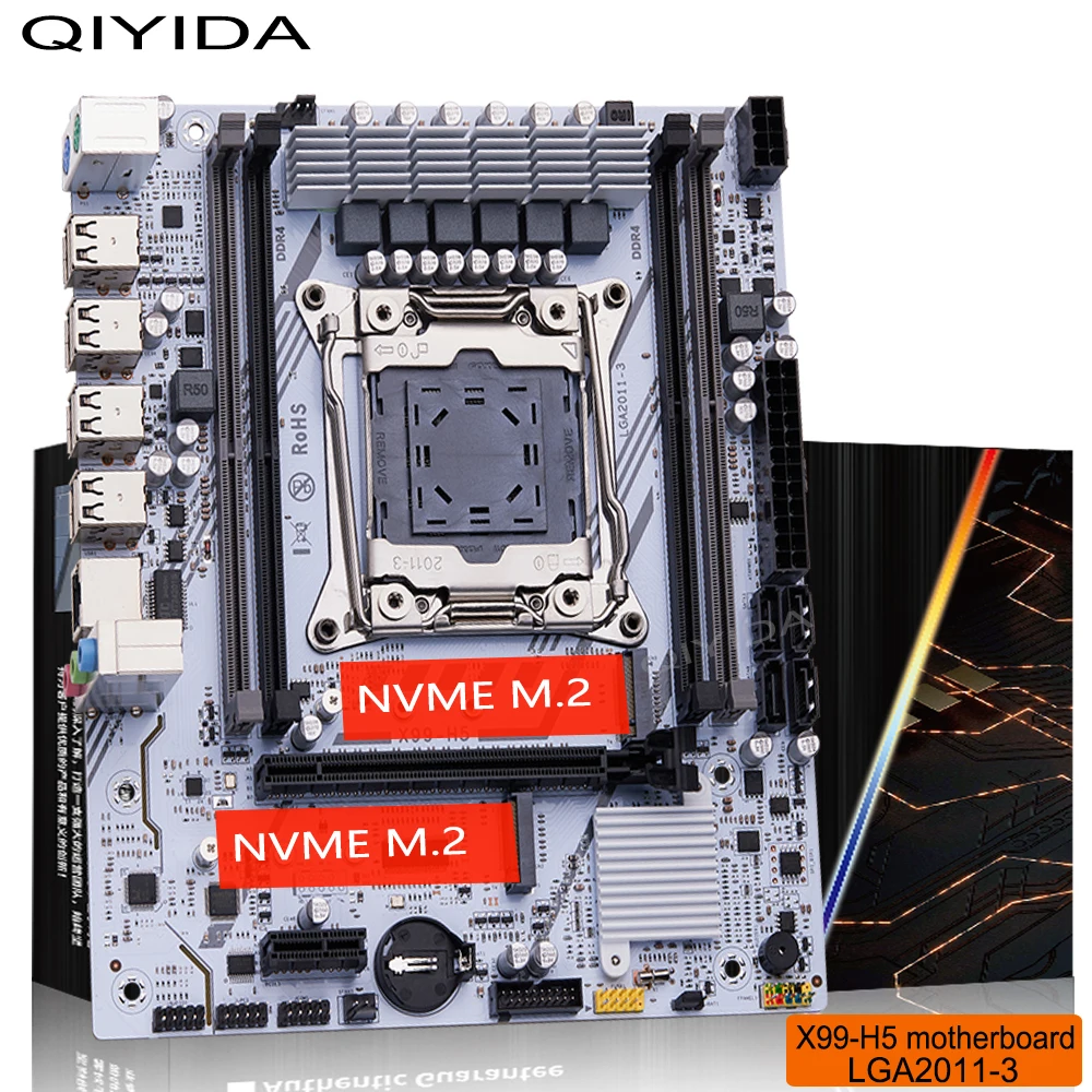 QIYIDA X99 マザーボードセットキット LGA2011-3 Xeon E5 2680 V4 DDR4