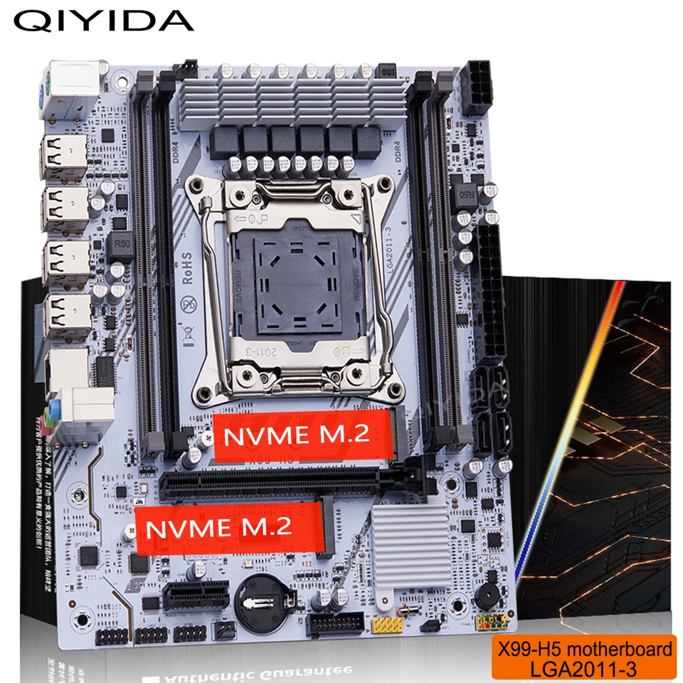 QIYIDA X99 マザーボードセットキット LGA2011-3 Xeon E5 2680 V4 DDR4