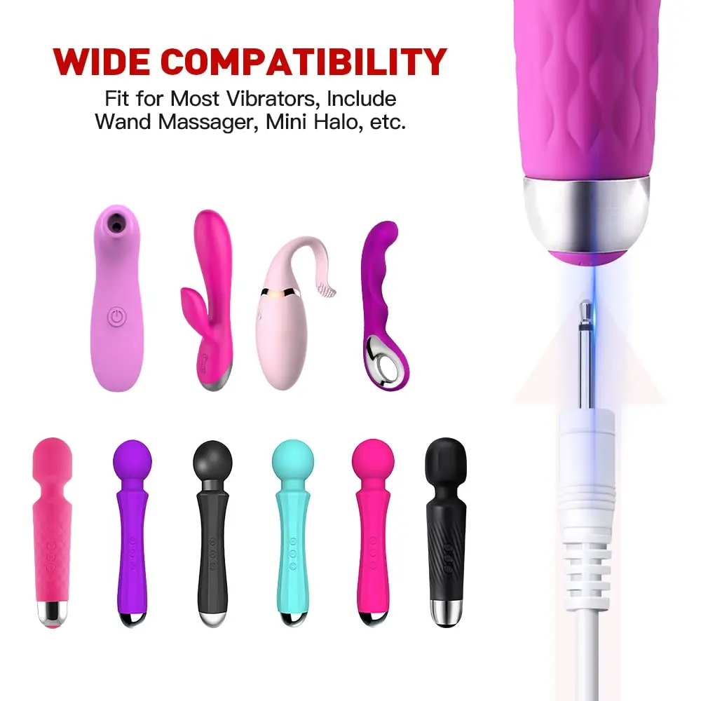 Charging Cable 2PCS USB to AUDIO DC For Rechargeable Wand Massagers 2.5mm