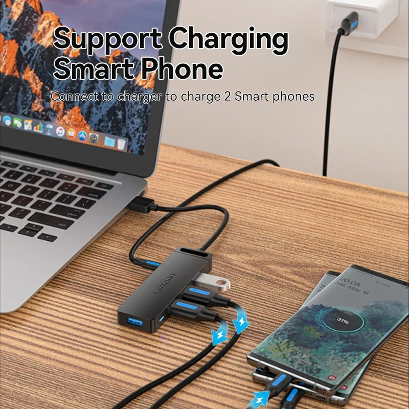 Vention-adaptador Hub Usb Portas tipo c para Usb 3.0 Splitter para Macbook Pro Ipad Pro Air Huawei Companheiro 30 - Imagem 3