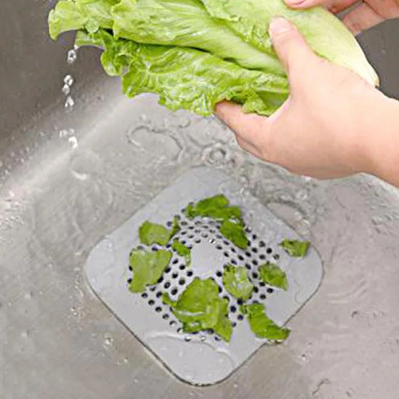 Floor Drain Sticker Silicone for Bathroom Kitchen Sewer Hair Filtration Anti-blocking Device Household Bathroom