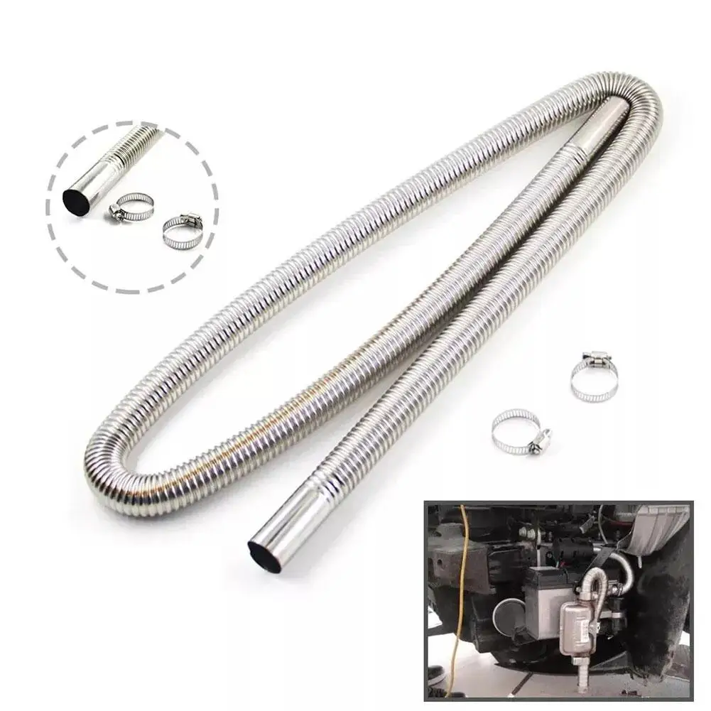 120/150/200CM Exhaust Hose Steel Exhaust Pipe Car Parking Heater Diesel Gas Vent Hose Car Accessories