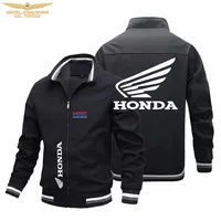 Veste de course Honda HRC pour hommes, avec logo Goldwing GL1800, col montant, fermeture éclair, manteau pour motocycliste, coupe-vent décontracté, Streetwear Bombe 1