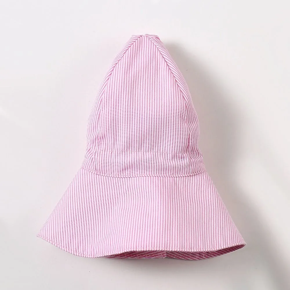 새로운 스트라이프 버킷햇 면 소재 자외선 차단 낚시꾼 모자 통기성 넓은 챙 햇..