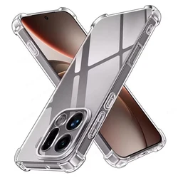 Crystal Clear Shockproof Phone Case - Soft Silicone TPU Protective Cover for OPPO find x6 (Only Clear Case)