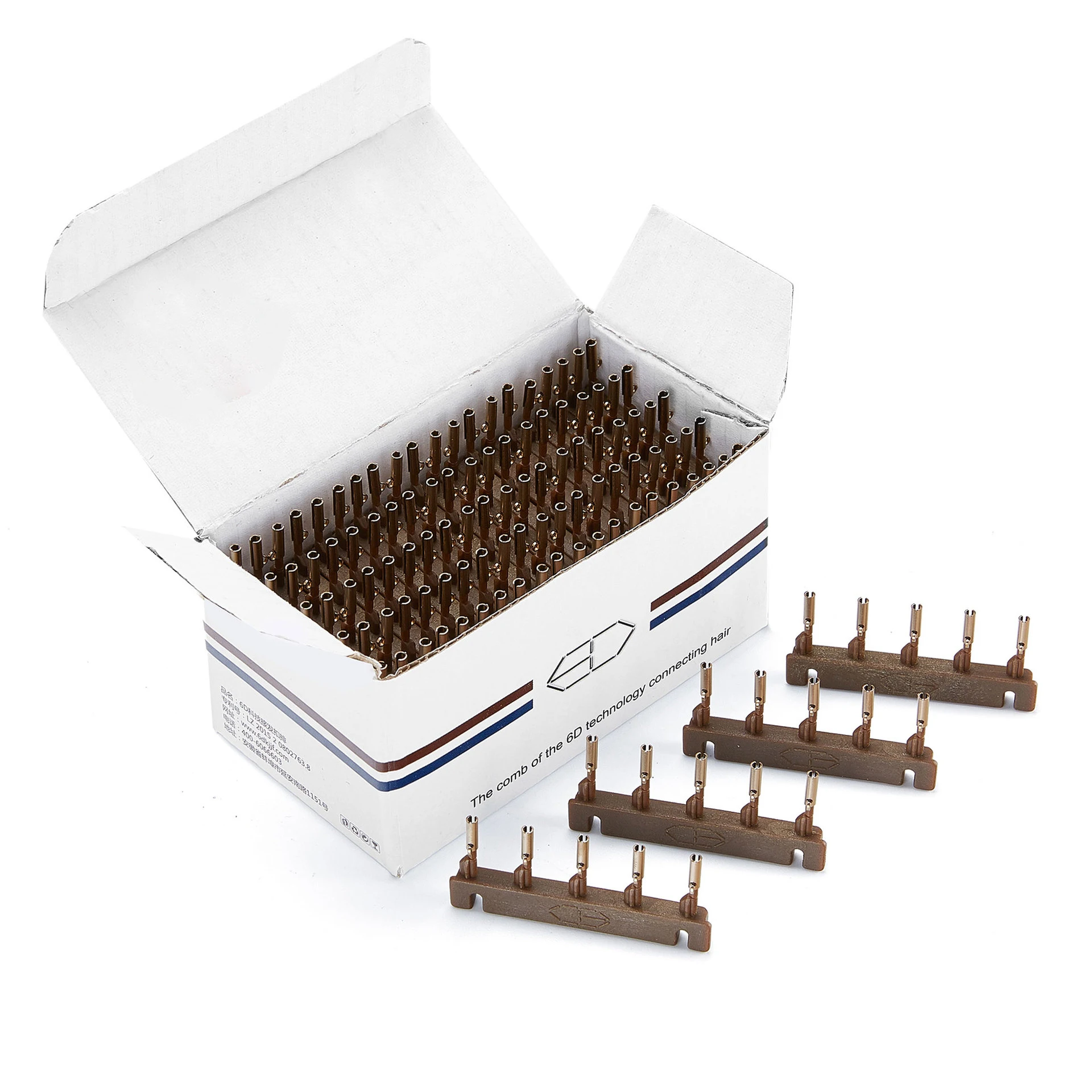 40pcs 6D 헤어 익스텐션 클립 3 색 새로운 전문 헤어 익스텐션 도구 6D 헤어 익스텐션 기계용 블랙/브라운/금발