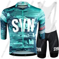 SYN Cycling Jersey 2024 Summer Short Cycling Clothing Men's Set Road Race Bike Shirt Suit Short Sleeve MTB Bicycle Bib Shorts 2