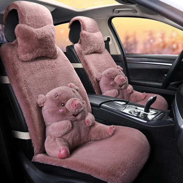 PLUSH SEAT - FUZZY CAR SEAT COVERS PROTECTION PAD - Kind Otter