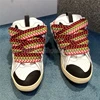 Thick Sole Mixed Colors Casual Sneakers for Men Women Fashion Round Toe Lace Up Skateboard Shoes Outdoor Breathable Couple Shoes 1