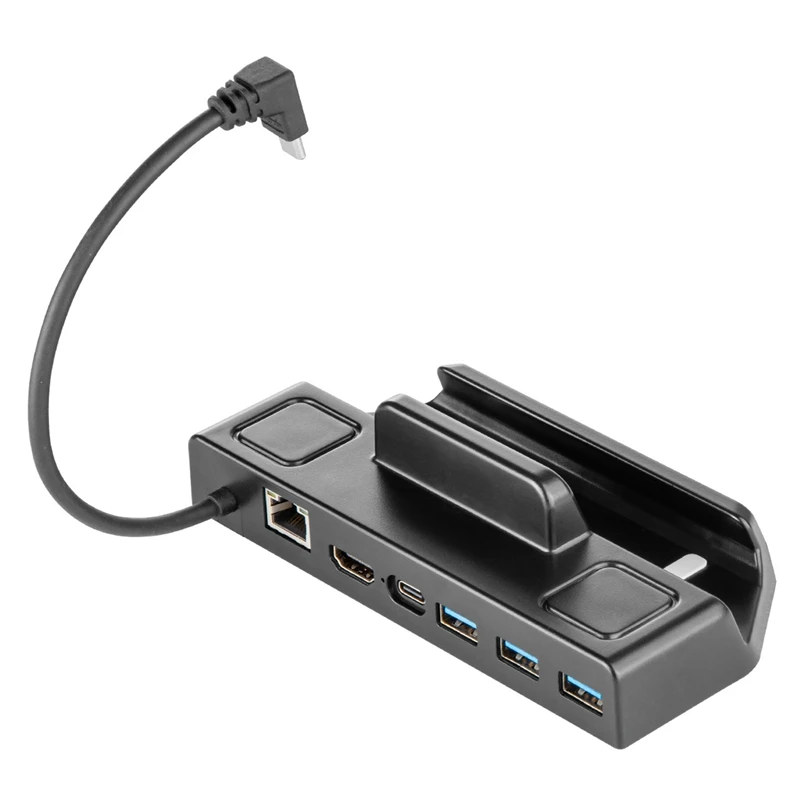 

Docking Station TV Base Stand Component 6 In 1 Hub Holder Dock 60Hz -Compatible USB-C RJ45 Ethernet For Steam Deck Console