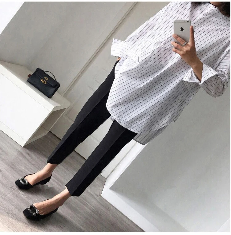 Pregnant women casual suit pants spring and autumn maternity fashion haroun pants extra-abdominal wear office lady work trousers maternity clothing stores near me