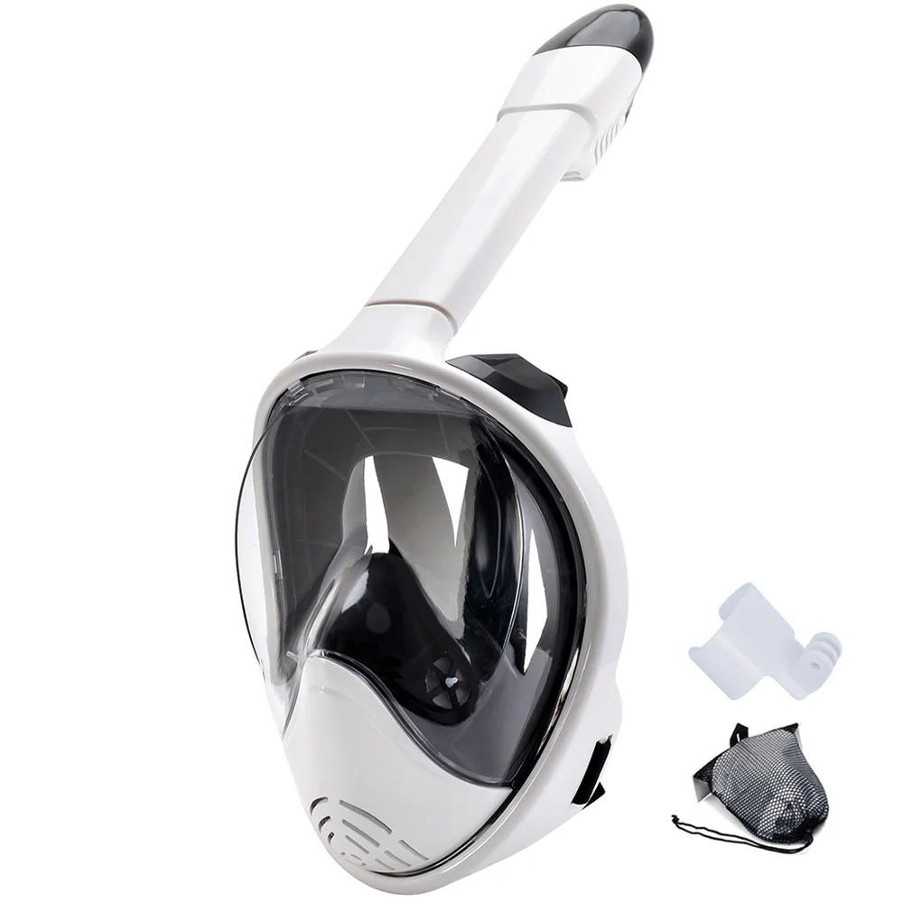 Panoramic Anti-Fog Full Face Snorkel Mask with Camera Mount
