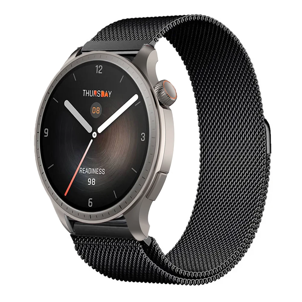 Milanese Stainless Steel Smartwatch Strap - Adjustable Mesh Wristband