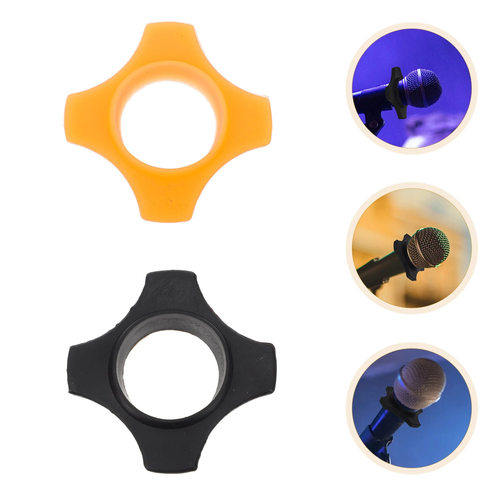 

Anti-Slip Microphone Holder Silicone Anti-Roll Anti-Fall Sleeves For KTY Microphone Protective Ring DJ Device Mic