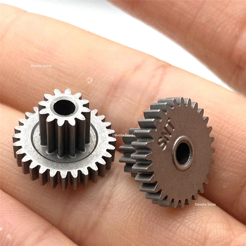 4PCS 0.5M 12T-28T 3MM Metal Duplex gear 15mm Diameter Reduction gear
