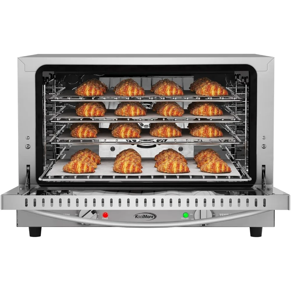23 in. Commercial Countertop Convection Oven for Half-Size Pans with 4 Racks 1600W of Power in Stainless-Steel 2
