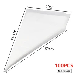 Disposable Piping Bags for Cake and Pastry Decorating (Medium)