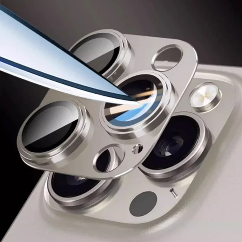 Premium Metal Lens Ring Protector with Glass Guard - Universal Fit