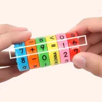 Children Mathematics Numbers Magic Cube Toy Montessori Puzzle Game Kids Learning Educational Math Magnetic Block Calculate Game 1