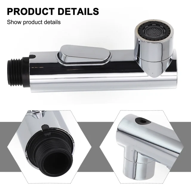 1pcs Kitchen Faucet Sprayer Head Nozzle Pull Out Spout Shower Bathroom Sink Tap 12*3 Cm Standard Connection G1/2 Sprayer Head 5