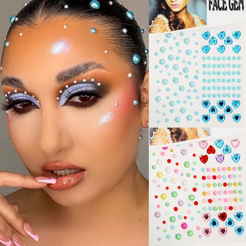 Schmetterling Mond Stern Gesicht Aufkleber Gesicht Make-up Kristall Juwel  Aufkleber Dekoration selbst klebende Glitzer Aufkleber Körper DIY Schönheit  - AliExpress