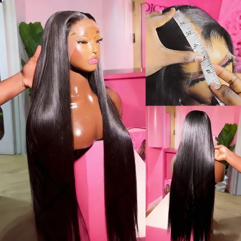 30 Inch 250%Density HD Lace Frontal 13X4 13X6 Human Hair Wigs Brazilian 5x5 Glueless Bone Straight Lace Front Wig For Women