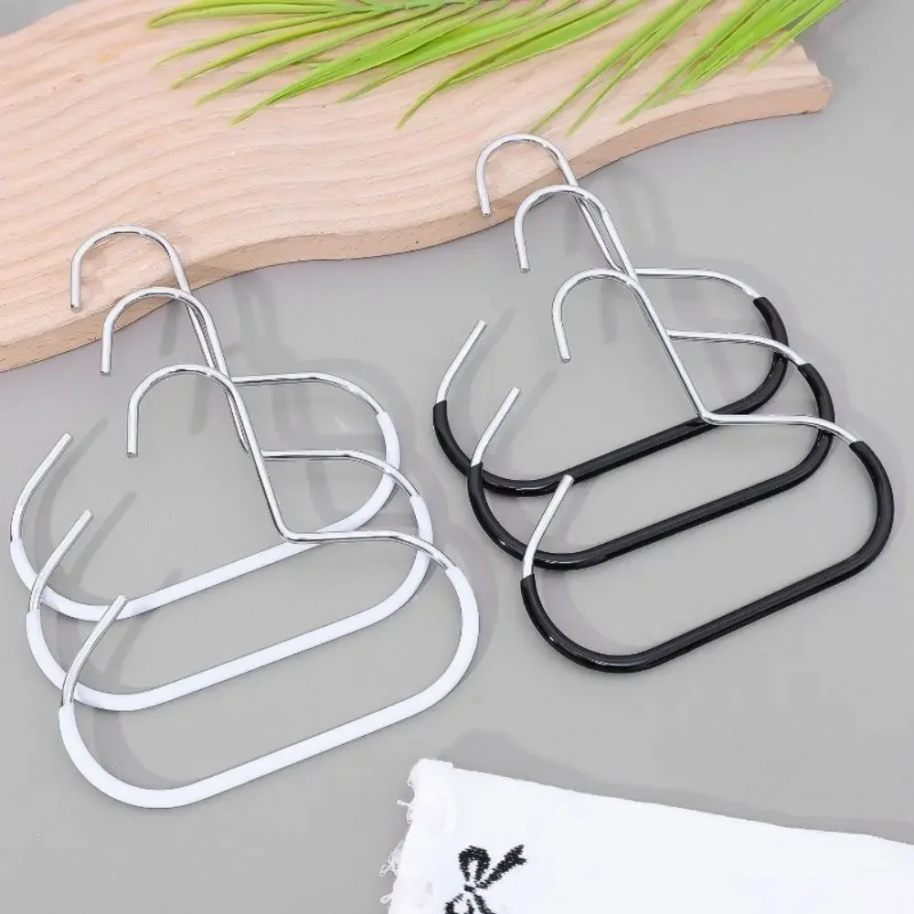 Circle Ring Hat Storage Hook Non-slip Dip Plastic Non-marking Scarf Towel Tie Hanging Rack Display Racks Wardrobe Storage Tools 5