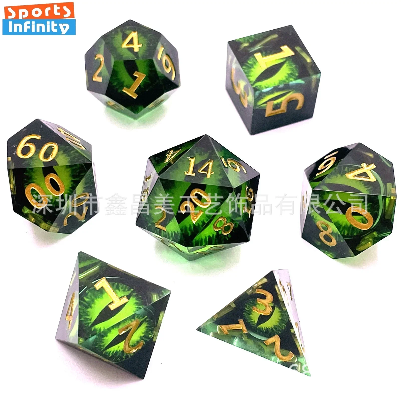 

7Pcs Set Beautiful Skull Resin Dice D20 for DND COC Running Team TRPG Cthulhu Board Game Polyhedron Dice Set