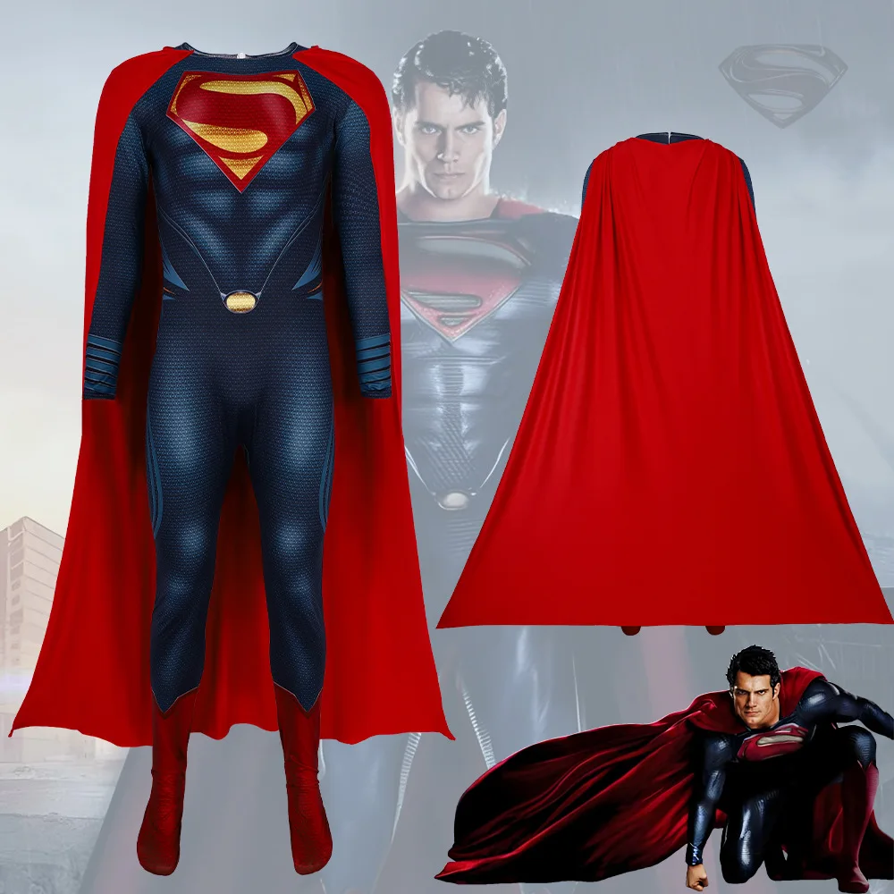 Cosplay Costume Halloween Cosplay Man of Steel Clark Kent Cosplay Stage Christmas Performance Costume