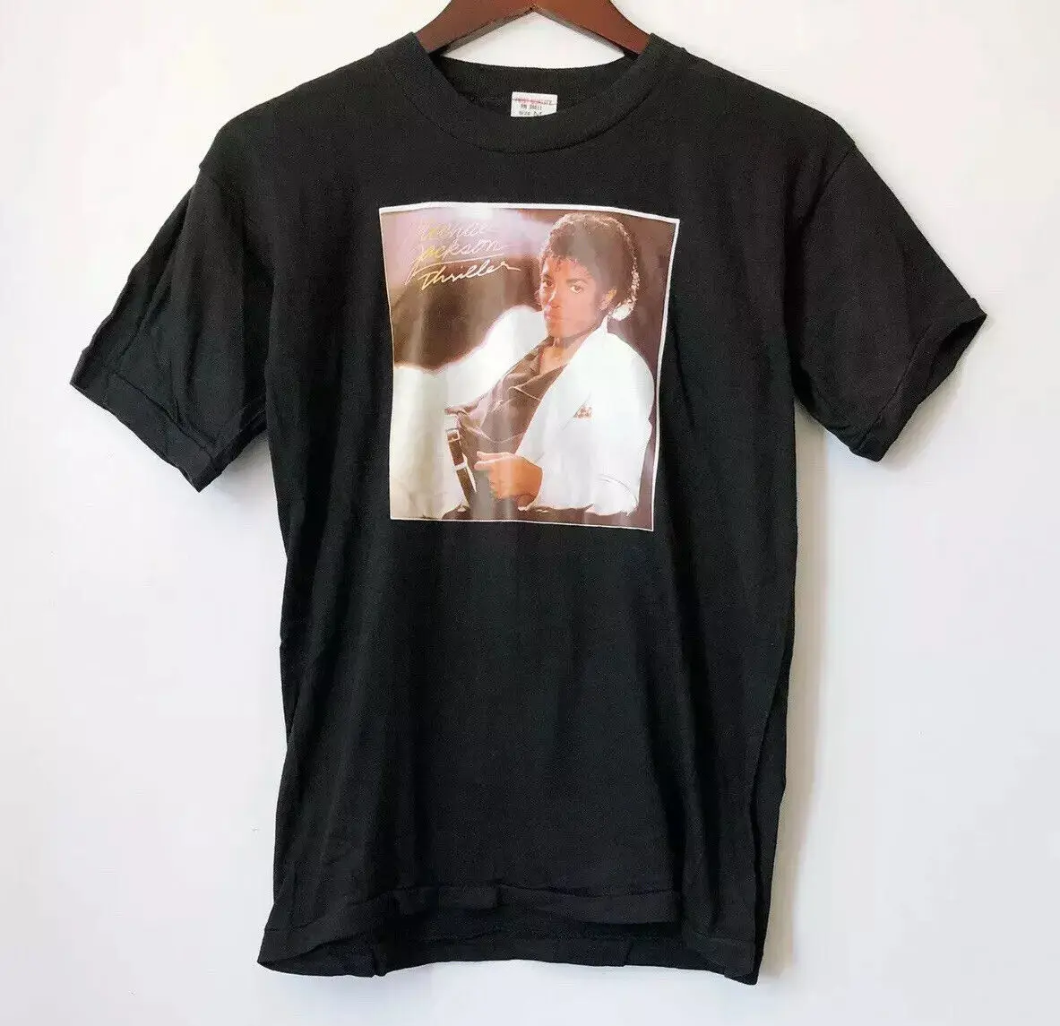 T-Shirt Vintage Michael Jackson Thriller Taglia Uomo Medio Deadstock Nwot 80S