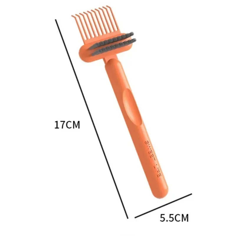 Dual-Function Hairbrush Cleaning Tool - Compact Hair and Dust Remover