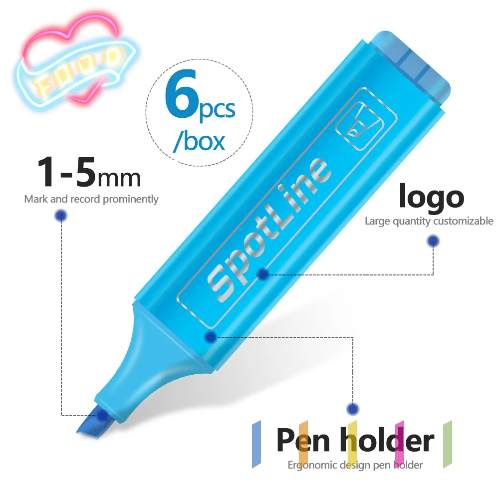 Highlighter Marker Pen 4/6 Pcs/set for School Supplies