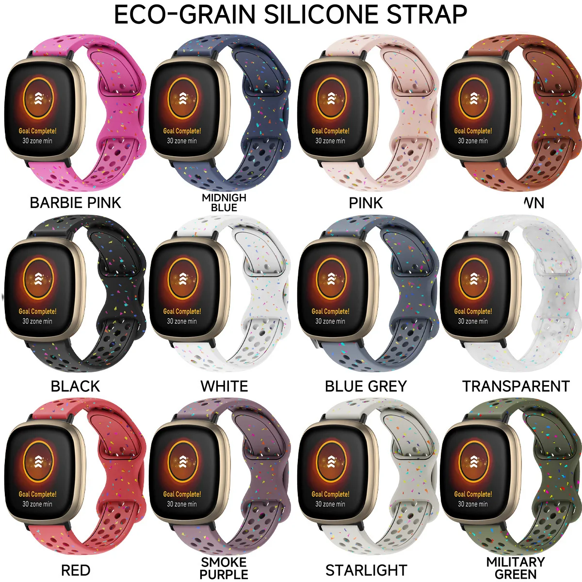 Elastic Eco-Friendly Silicone Sport Strap in Jelly Colors - Smartwatch Accessories