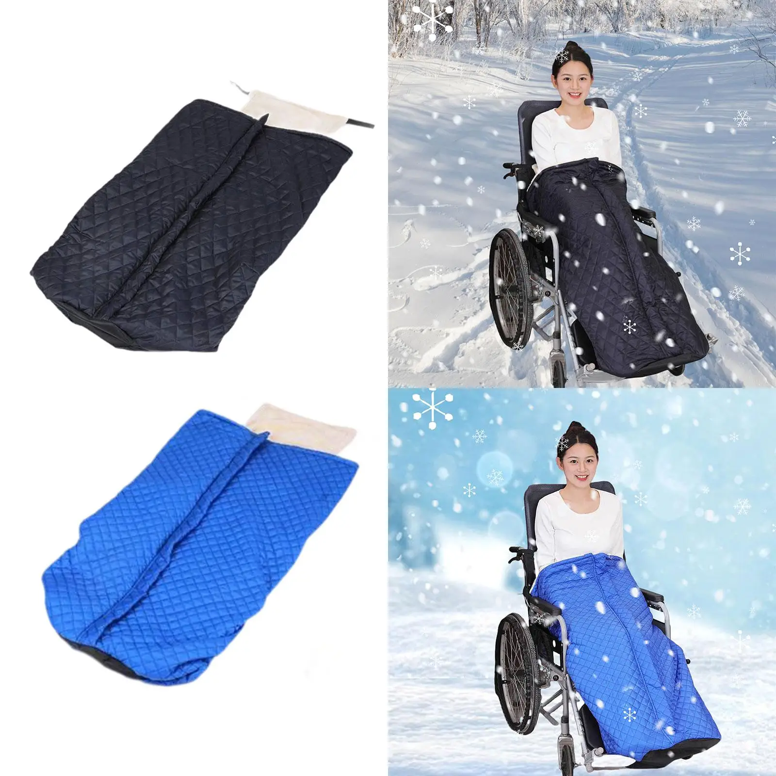 Wheel Chair Blanket with Zipper Daily Living Aids Thick Warm Knee Blanket