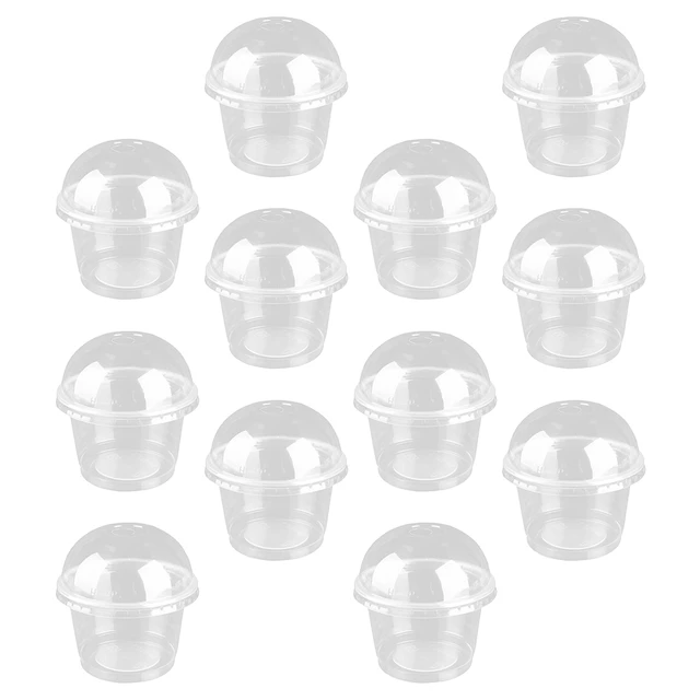 20pcs Clear Dessert Cups with Dome Lids Parfait Appetizer Cup Cup Snack  Tumbler Container for Yogurt Pudding Mousse 250ml - AliExpress