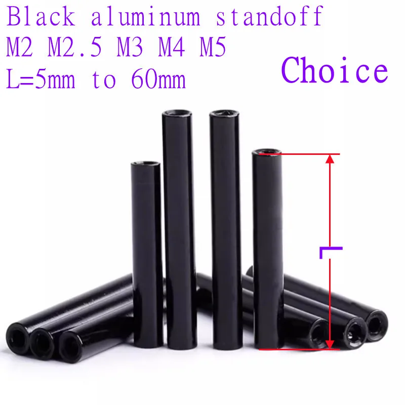 5pcs-10pcs-lot-black-round-aluminum-studs-standoff-Column-rods-Round ...