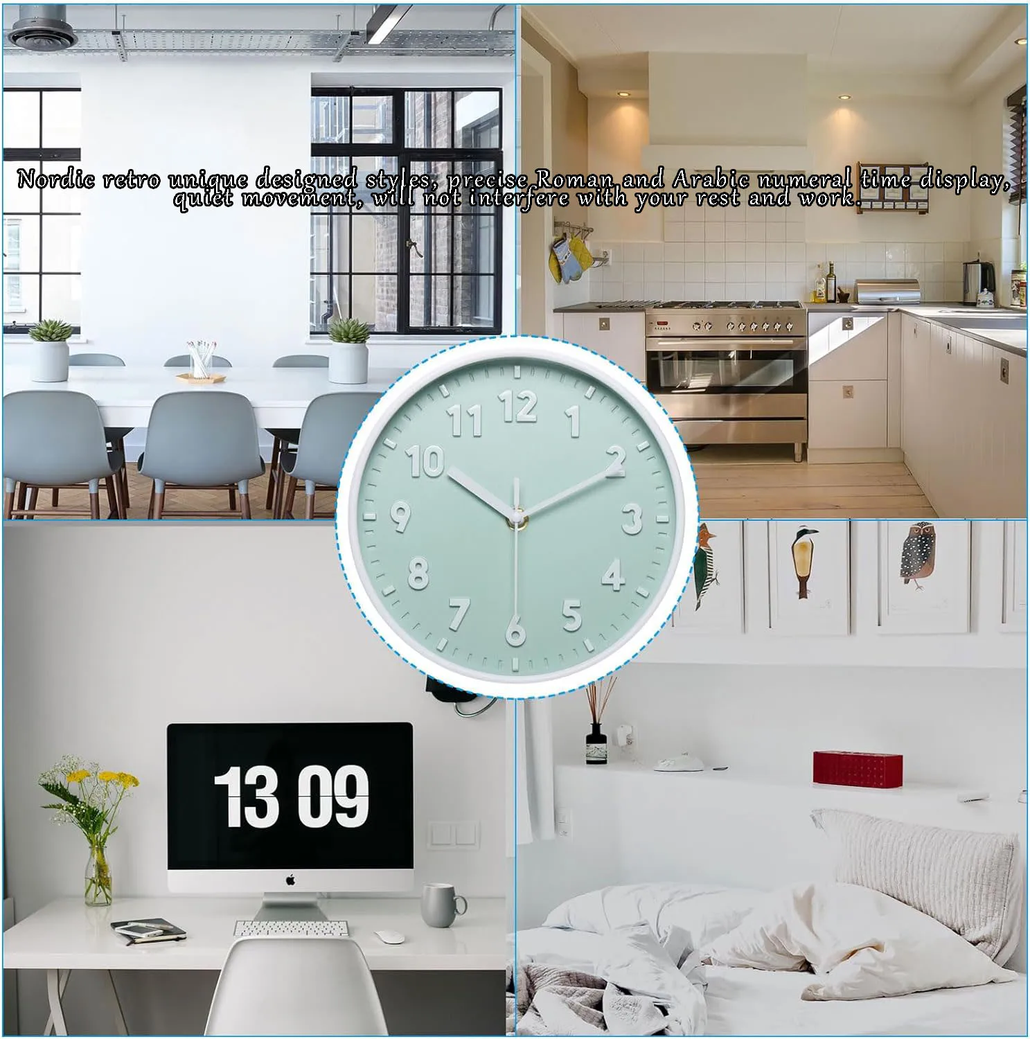 Modern Design Wall Clock Mute Does Not Tick Digital Wall Clock for Kitchen Bedroom Home Decor Sending Friends