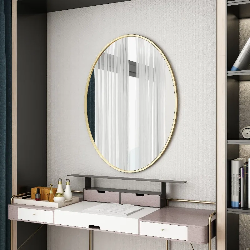 แปรงแต่งหน้าตกแต่งบ้าน กระจกเต็มตัว ของตกแต่งห้องน้ำ กระจกติดผนังสไตล์สวยงาม กระจกขนาดเล็ก ของตกแต่งบ้าน ชั้นวางของ ไฟ 1