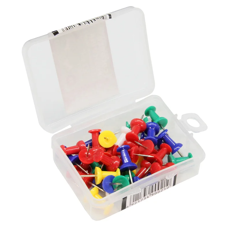 Color I-Nail Push Pins Cute Wall Cubicle Accessories Cork Board Pin Thumbtacks Deli 0021 push pins