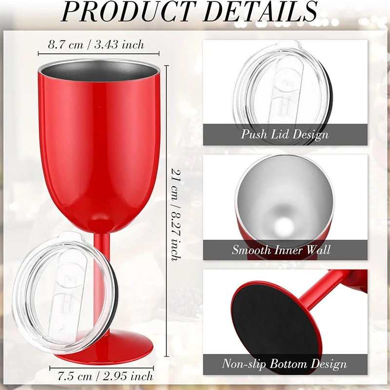 Stainless steel wine glass in cocktail shape, ideal for stylish drinks and home bar use. Free shipping to Singapore included.