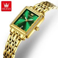 OLEVS 9995 Quartz Fashion Watch Gift Stainless Steel Watchband Rectangular-dial Wristwatch 1