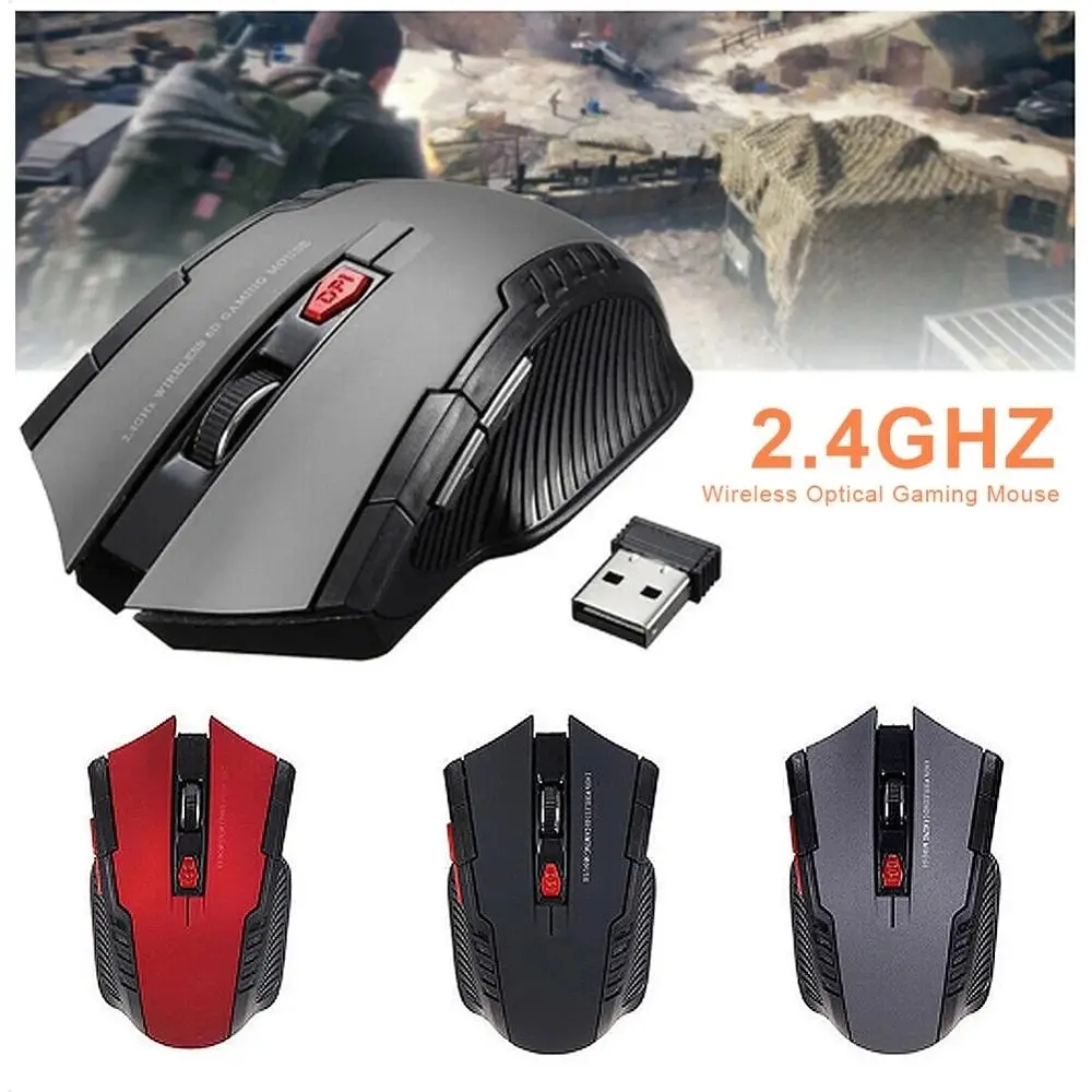 Compact 2.4 GHz Wireless Optical Mouse with USB Receiver