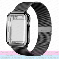 Elegant Stainless Steel Milanese Loop Watch Strap and Case - 40mm series 654 SE (Black)