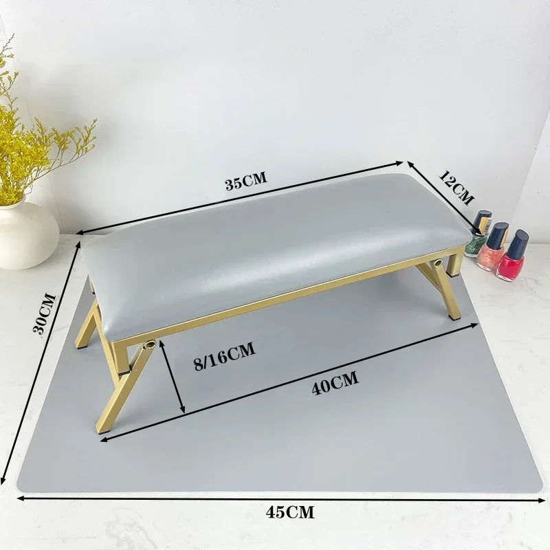 Lootaan Foldable Nail Hand Rest Pillow Salon PU Leather Nail Art Stand Cushion Holder Arm Rest for Nails Pedicure Manicure Table