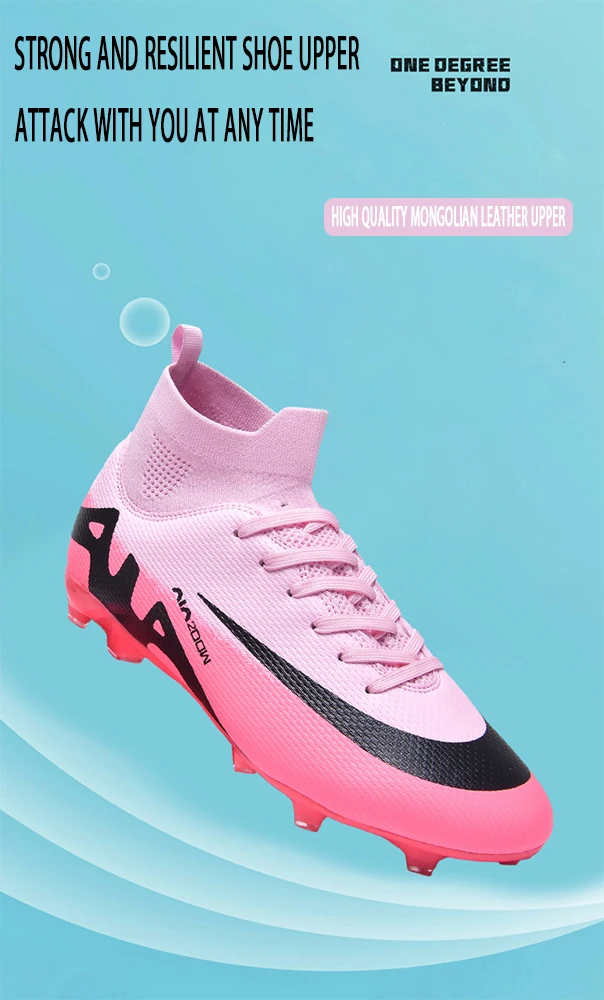 Description Picture 6 of itemProfessional Men's Futsal Sneakers Original Brand Pink Football Boot Unisex Indoor Turf Soccer Shoes Trainers Men Botas Futbol
