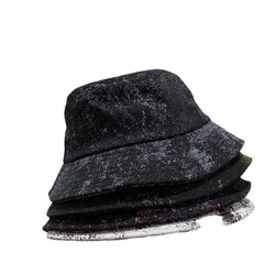 Tie-dyed Fisherman Hat Female Spring Panama Hat Graffiti Color Spray Bucket Hat Male Double-sided Sunshade Hat Hip Hop Caps